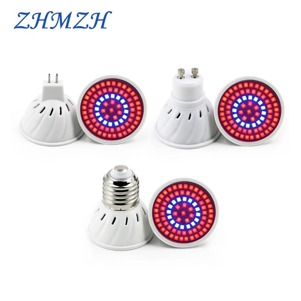 Plant Grow Light Full Spectrum - 60LEDs 80LEDs Growing Lamp Bulb Full