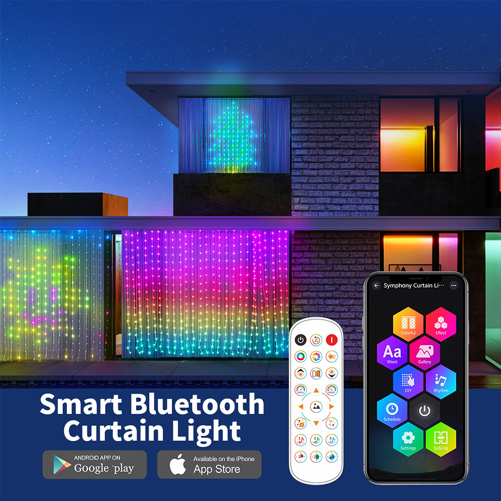 Smart Curtain Lights LED RGB S - Smart Garden Is ulasan dan harga