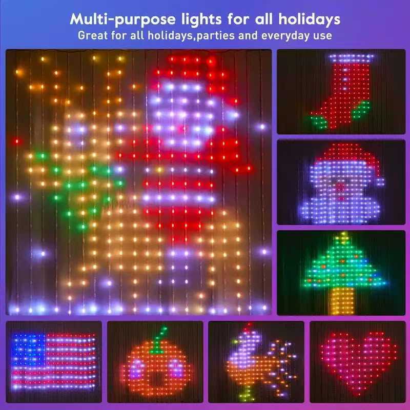Smart Curtain Lights LED RGB S - Smart Garden Is ulasan dan harga