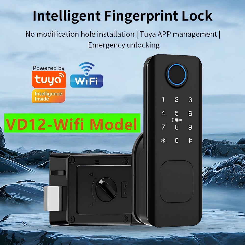 Wifi Fingerprint Waterproof Ou - Smart Garden Door Lock ulasan dan harga