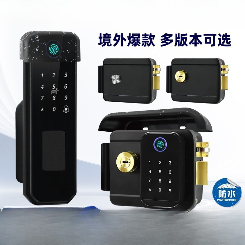 Double-sided fingerprint water - Smart Garden Door Lock ulasan dan harga