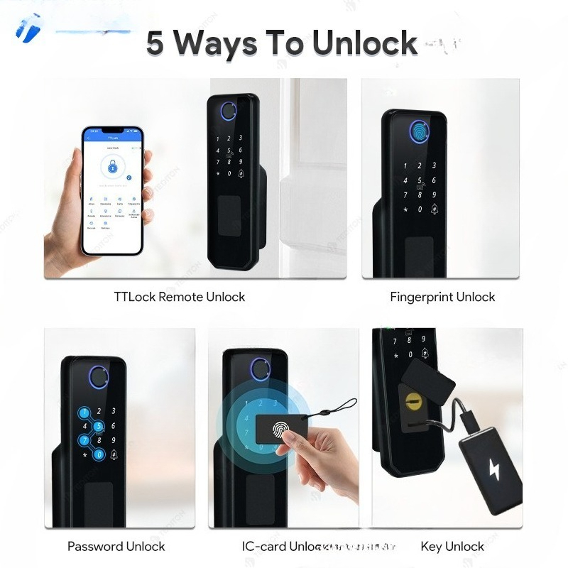 Double-sided fingerprint water - Smart Garden Door Lock ulasan dan harga