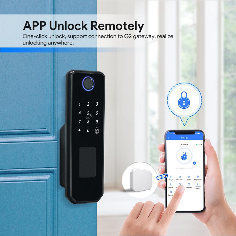 Double-sided fingerprint water - Smart Garden Door Lock ulasan dan harga