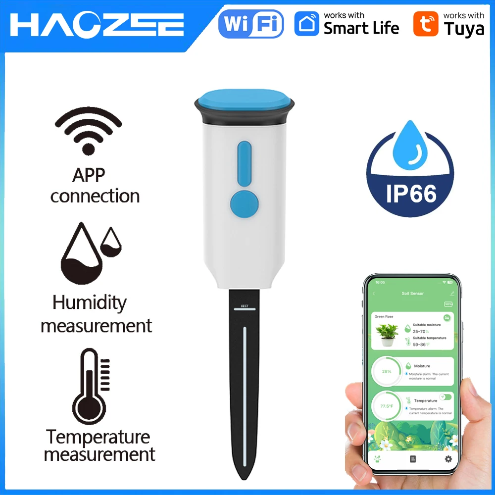 Haozee Tuya Smart WiFi Soil Mo - Smart Garden Sensors ulasan dan harga