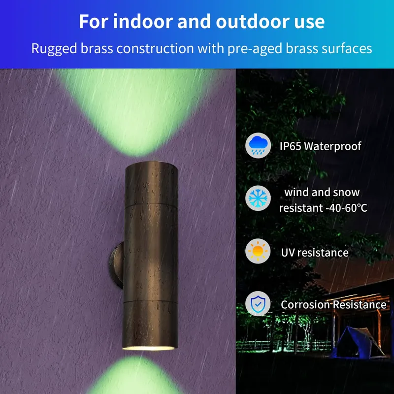 Durable Brass Outdoor LED Wall - Smart Garden Is ulasan dan harga