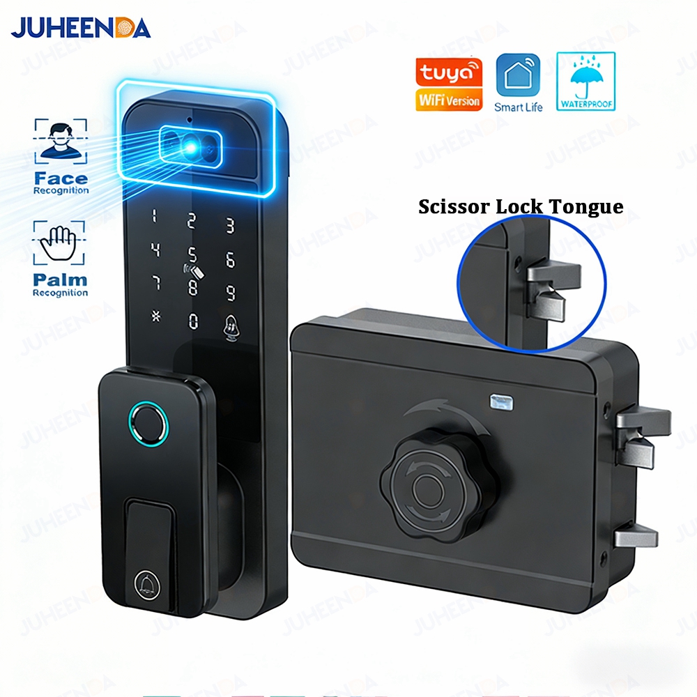 Tuya WiFi Smart Door Lock Face - Smart Garden Door Lock ulasan dan harga