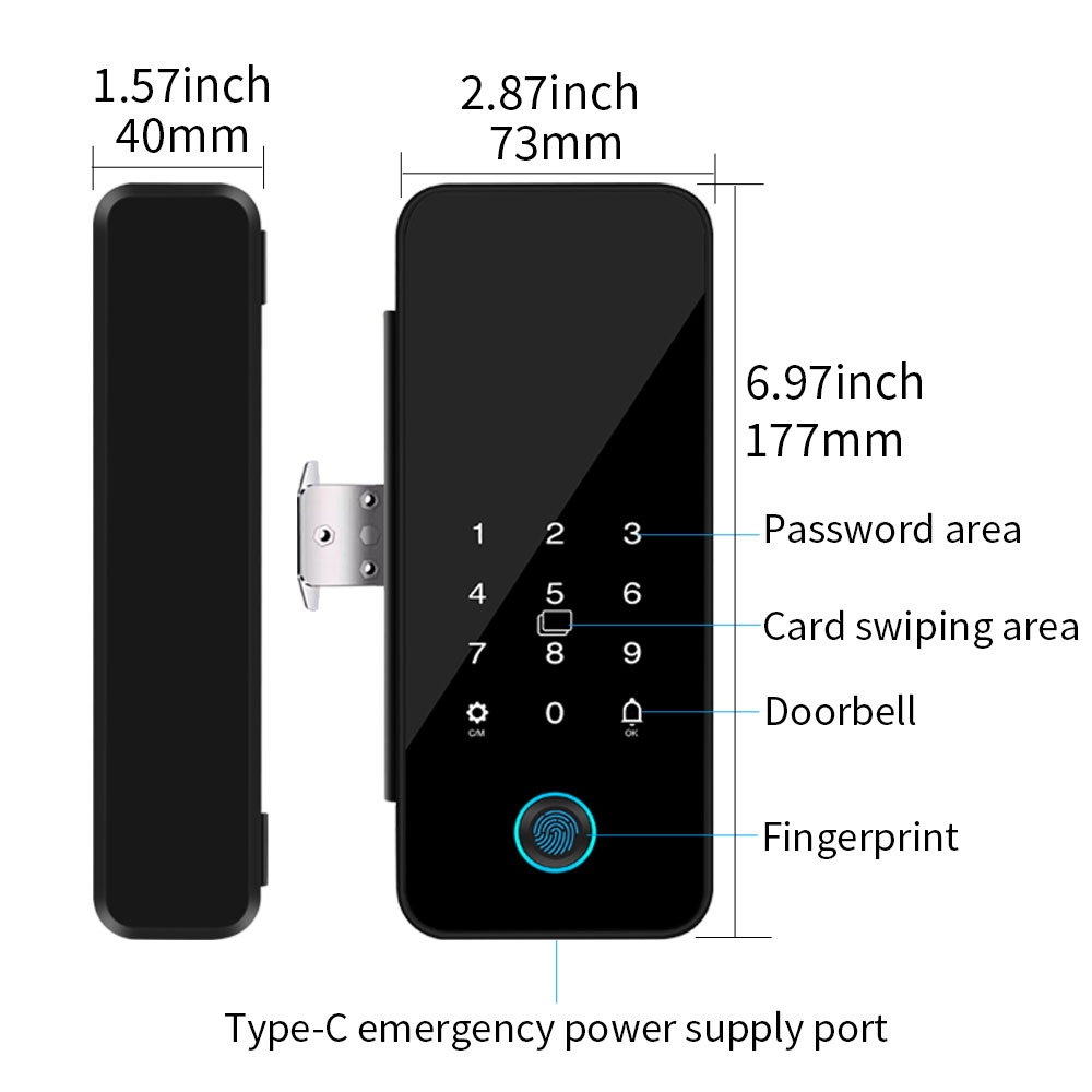 Tuya Smart Life Bluetooth Glas - Smart Garden Door Lock ulasan dan harga