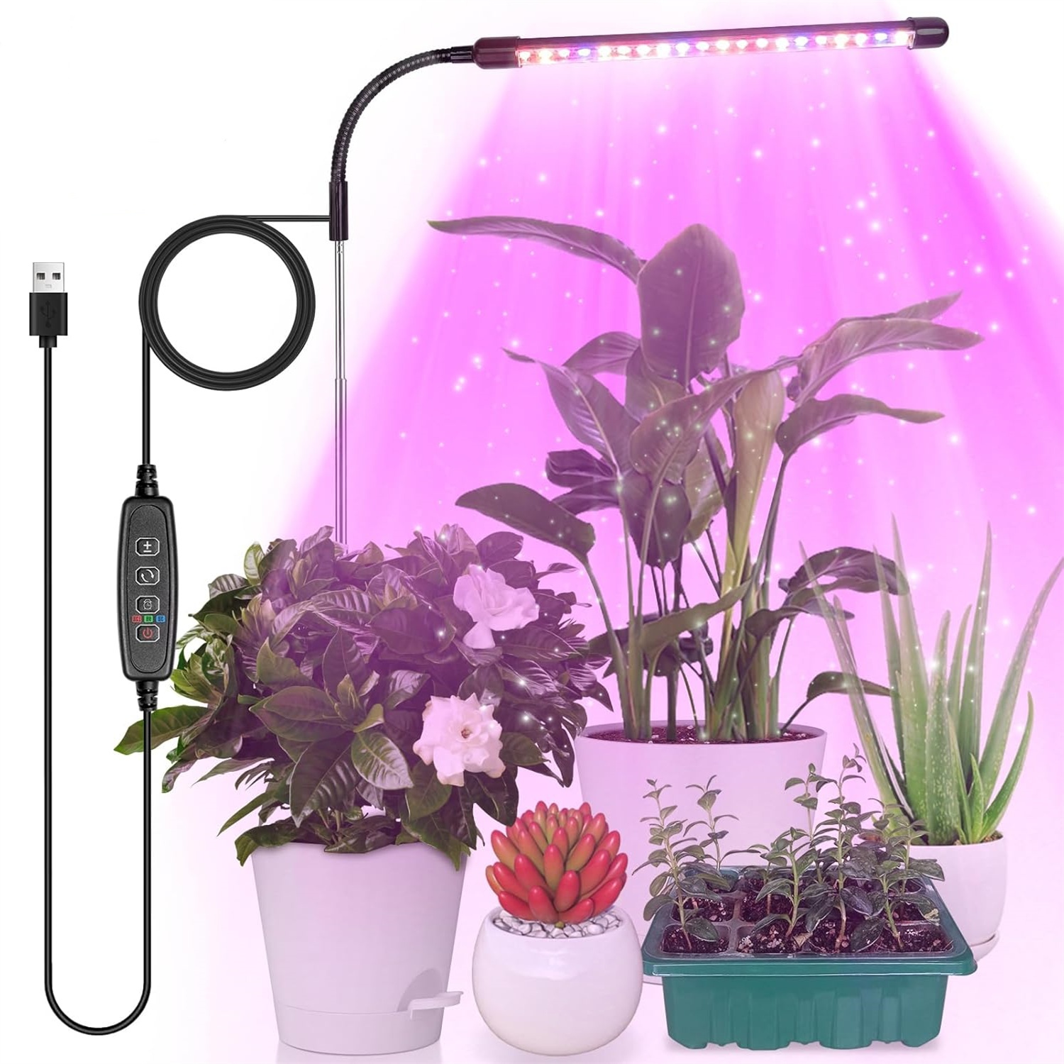 3Colors USB Grow Lamp Plant Fu - Plant Grow Light Full Spectrum ulasan dan harga