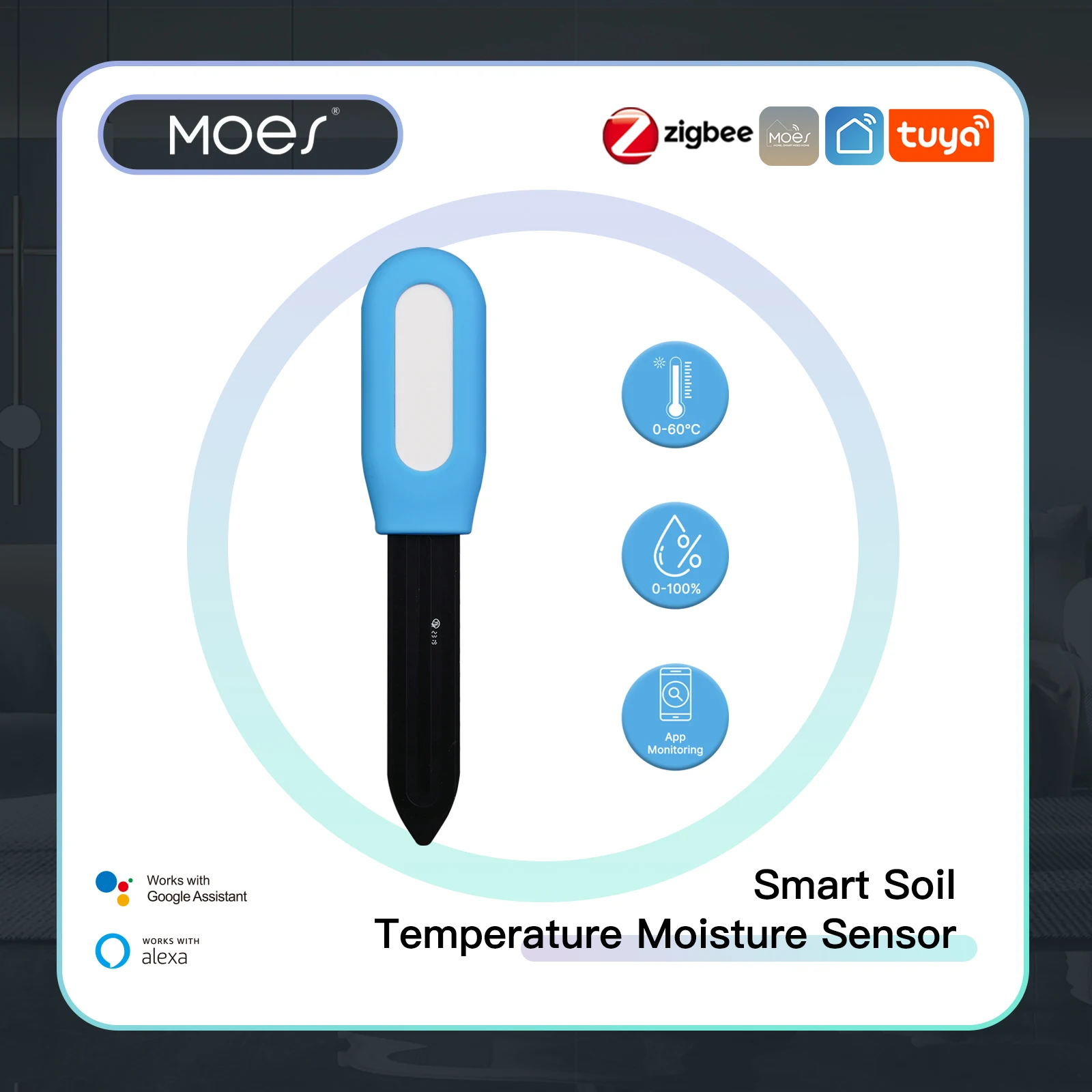 MOES Smart ZigBee Soil Tempera - Smart Garden Sensors ulasan dan harga