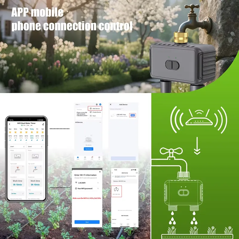 WAP01 WiFi APP Control Dual Ho - Smart Garden Is ulasan dan harga