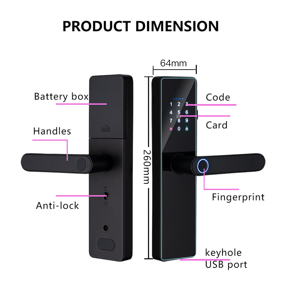 2026 New WiFi Tuya APP Smart D - Smart Garden Door Lock ulasan dan harga