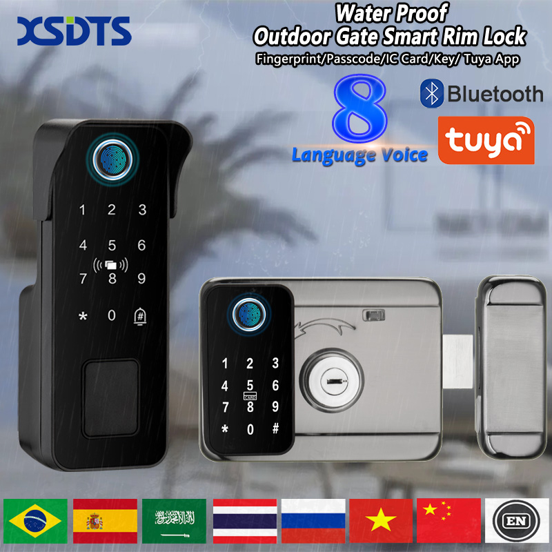 Waterproof Smart Door Lock Fin - Smart Garden Door Lock ulasan dan harga