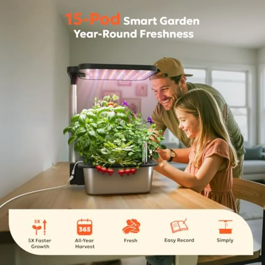Indoor herb garden kit with 15 - Smart Garden Construct ulasan dan harga