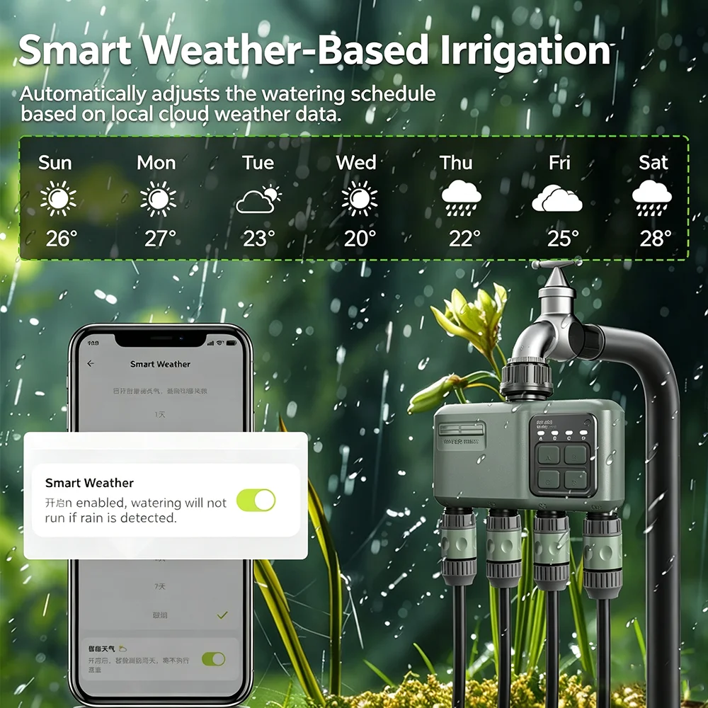 WiFi RF433 Smart Garden Sprink - Smart Garden Lock ulasan dan harga