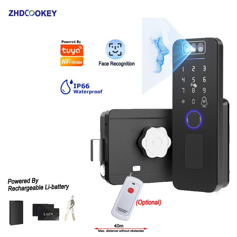 Tuya Wifi SmartLife 3D Face Re - Smart Garden Door Lock ulasan dan harga