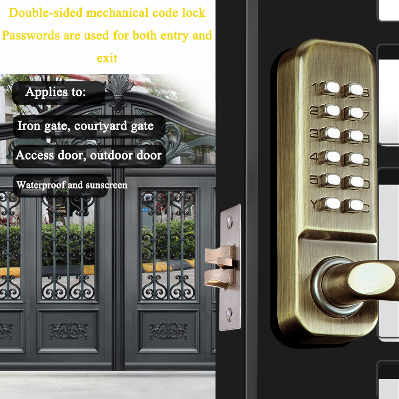 Double-sided Long Handle Keyle - Smart Garden Door Lock ulasan dan harga