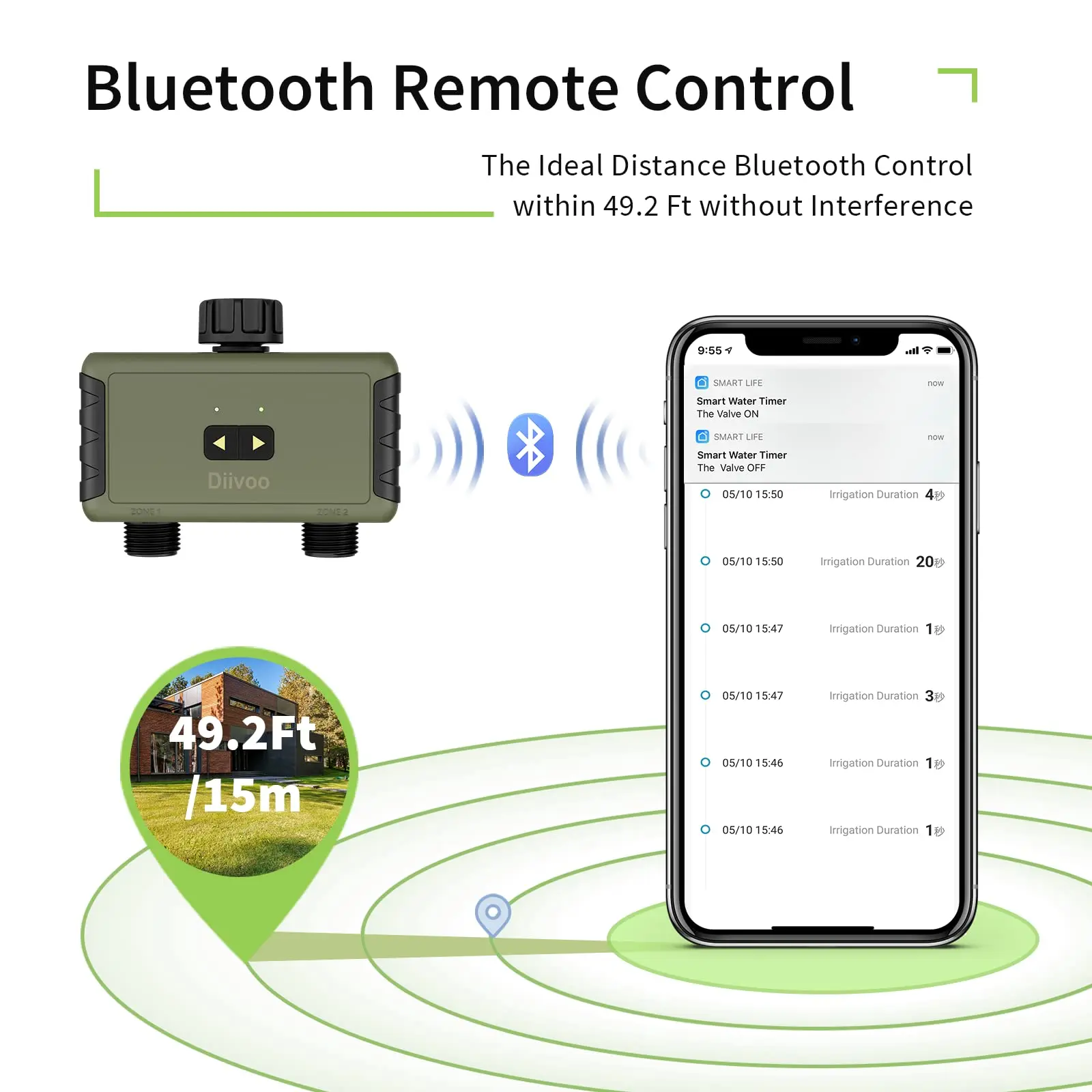 Diivoo Timed Sprinkler for Blu - Smart Garden Lock ulasan dan harga