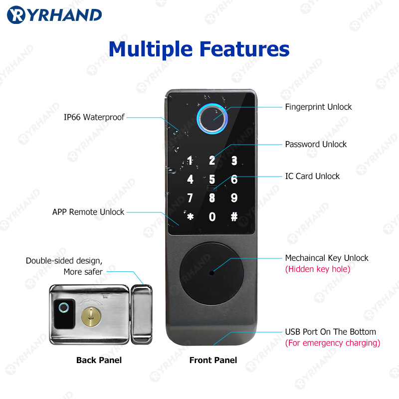 Tuya Smart lock Waterproof Wif - Smart Garden Door Lock ulasan dan harga